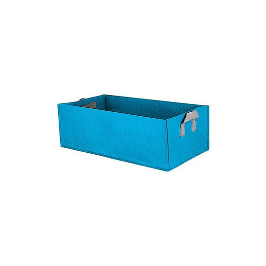 Sun Flowergb - Plant Grow Bags Vegetable Flower Pot Planter Raised Garden Planting Bed Container Home Decor (50 x 30 x 20cm) Blue