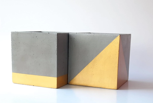 Square Concrete Planter, Mother's Day Gift, Pot, Cement Succulent Indoor Plant Pots, Cube Planter