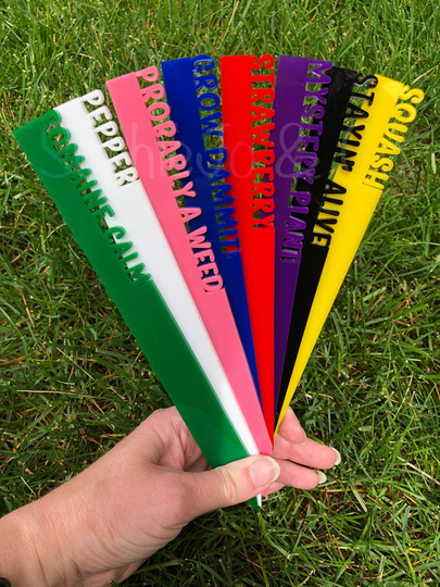 Garden Label Plant Stakes, Colorful Acrylic Name Label, Fruit & Vegetable Stake, Gardening Gift, Marker, Herb Flower Stake
