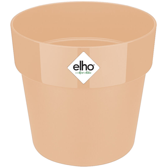 Elho - Plant Pot Flower Pot Recycled Recyclable Plastic Mint Peach Mulberry Round Frost-Resistant Size Choice Colour Choice nude/1,3 Liter (de)