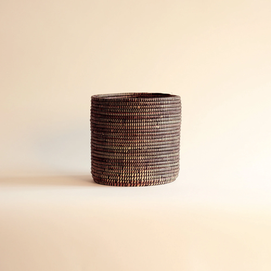Us Pot African Basket Or Pot Cover Black Medium Ø 25 cm