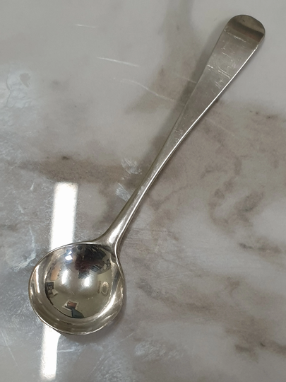 Antique Giorgian Newcastle Silver 1827 Salt Spoon