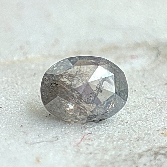3x4 Mm Salt Pepper Diamond Rose Cut Oval Shape Gemstone Loose Ovals Jewelry Das6829 Dc