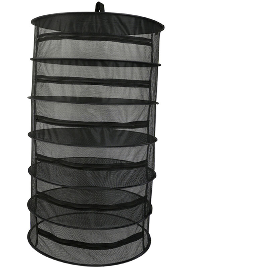 Hanging Basket 6 Layers with Zipper Folding Dry Rack Herb Drying Net Dryer Bag Mesh For Herbs Flowers Buds Plants,model:Black 6-layer - model:Black