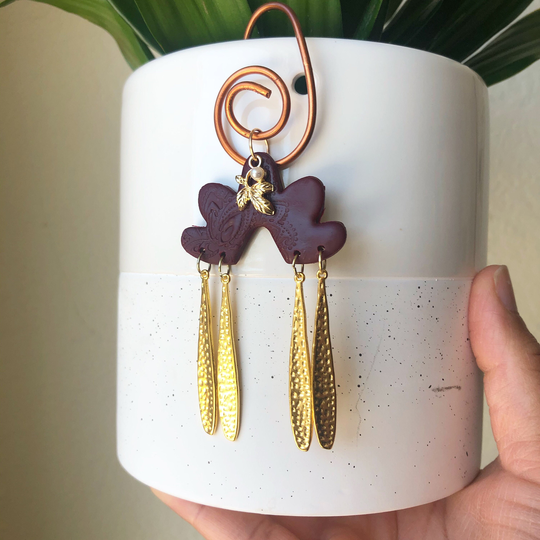 Clay Plant Bling, Pot Jewelry, Crimson, Charms, Pots, Accessories, Indoor Plants, Christmas Gift Idea