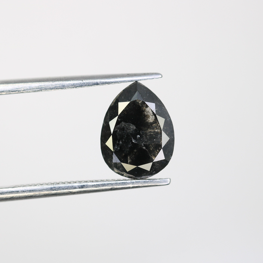 Salt & Pepper Diamond, Pear Shape Minimal Diamonds, Engagement Ring Jewelry Best Price Diamond