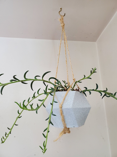 Custom Spiraling Hexagon Planter, 3D Printed Indoor Planter Pot With Drainage, Not Ceramic, Succulent Houseplant Polygon
