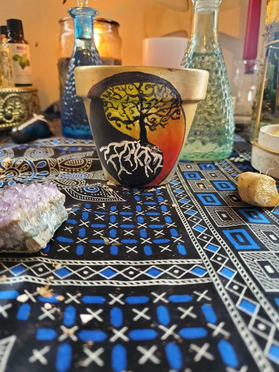 Yin & Yang Tree Of Life Herb Pot