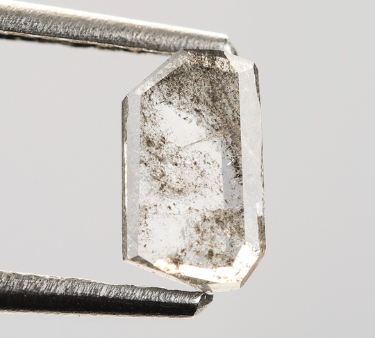 0.46 Ct, 6.6 X 3.9 1.5 Mm, Fancy Salt & Pepper Un Shape Flat Polished Natural Loose Beautiful Diamond, Diamond Jewelry, R1607