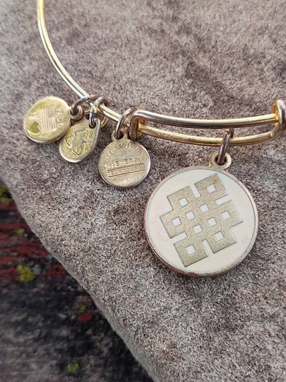 Alex & Ani Endless Knot Charm Bangle Bracelet