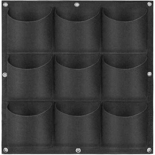 Hanging Planting Grow Bags, 9 Pockets Hanging Vertical Wall Planter Wall Mounted Grow Bag Outdoor Indoor Gardening Vertical Greening Flower