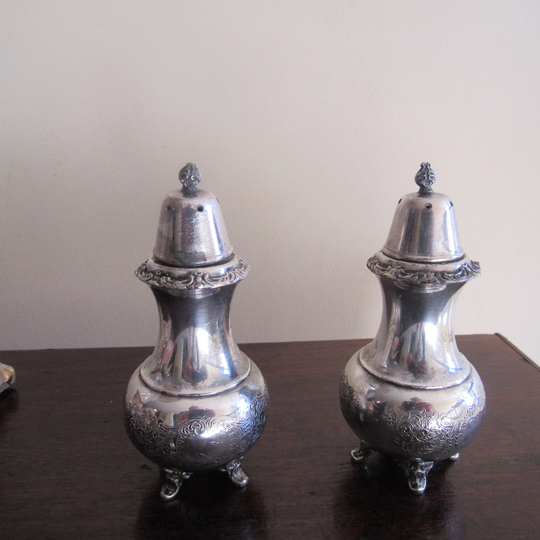 Silver Plated Salt & Pepper Shakers