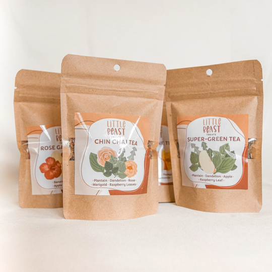 Herbal Foraging Mix Teas - 4 Pack For Rabbits, Guinea Pigs, Hamsters, & Other Small Pets