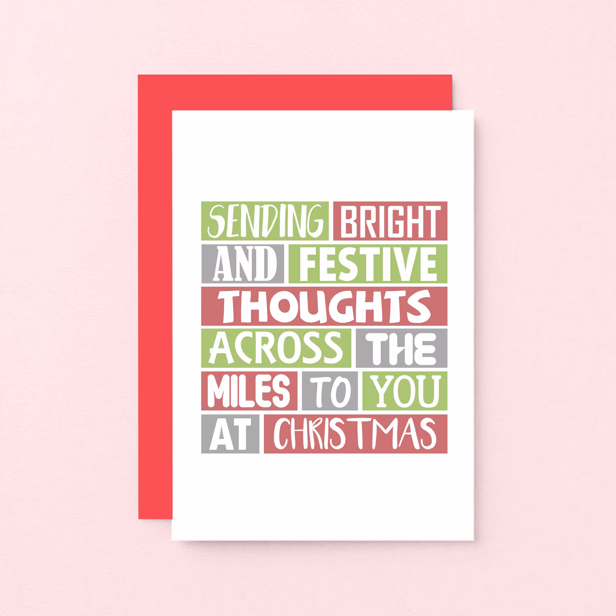 Long Distance Christmas Card For Family, Across The Miles, Seasons Greetings, Friend, Sec0023A6