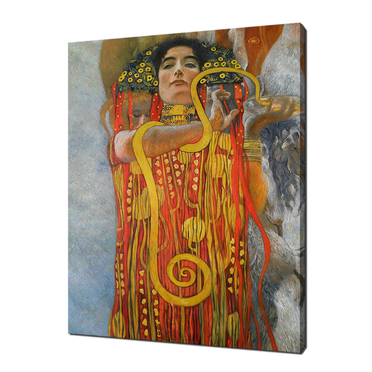 Gustav Klimt Hygieia Detail From The Medicine 1901 Art Nouveau Reproduction Modern Style Canvas Print Wall Picture