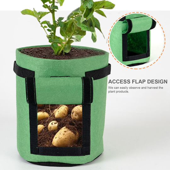 7 Gallon Potato Grow Bags Planter Box Vegetable Grow Bag Breathable Nonwoven Fabric Garden Growing Bag
