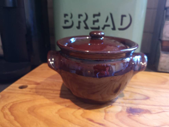 Vintage Moira Pottery Crock Pot. Salt Glazed Stoneware Cooking Pot, Storage Pot