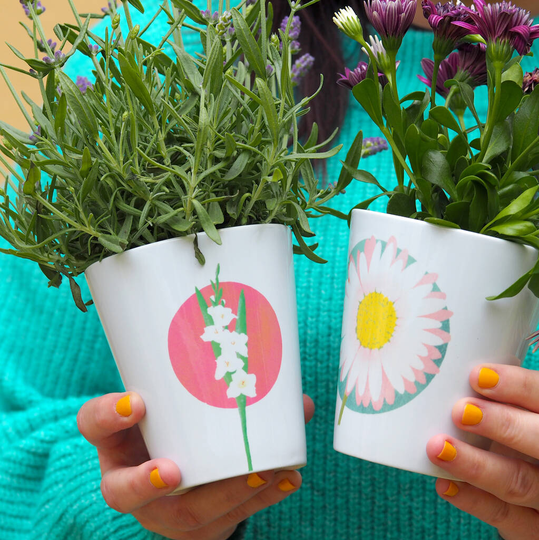 Personalised August Or September Birthday Flower Pot