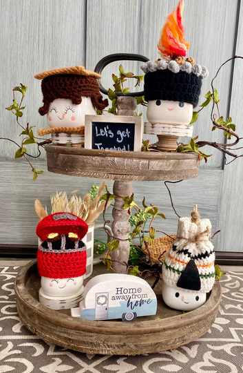 Camping Season Themed Marshmallow Mug Hats