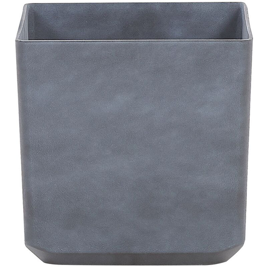 Outdoor Indoor Flower Plant Pot Square 43 x 43 cm Stone Mixture Grey Artiki - Grey