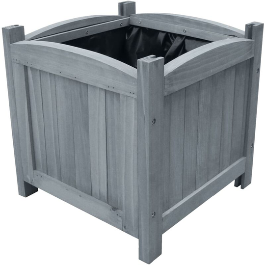 Hommoo - Garden Raised Beds 2 pcs 30x30x30 cm Solid Firwood