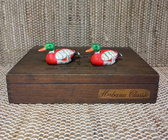 Pair Of Vintage Duck Salt & Pepper Shakers/Vintage Set/Vintage Decor/Duck Shakers