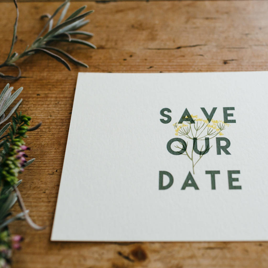 Herb Garden Wedding Save The Date Cards
