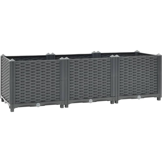 Vidaxl - Raised Bed 120x40x38 cm Polypropylene Grey
