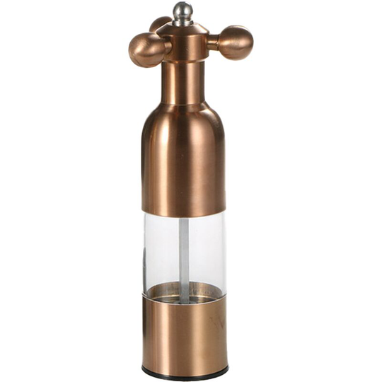 Pepper Grinder Salt Shaker, Kitchen Stainless Steel Salt Pepper Grinders Hand-Made Adjustable rose gold trumpet