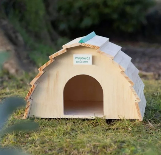 Hedgehog House Natural Wooden Garden Shelter Feature 20cm X 30cm Free UK Postage