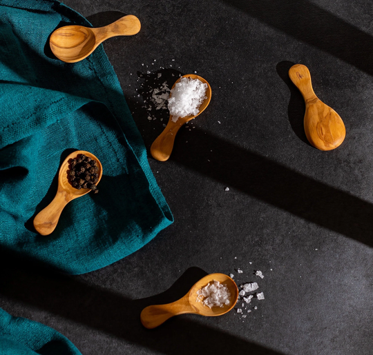 Jade Mini Natural Olive Wood Spoon | Handmade Spice Sustainable Pantry Salt
