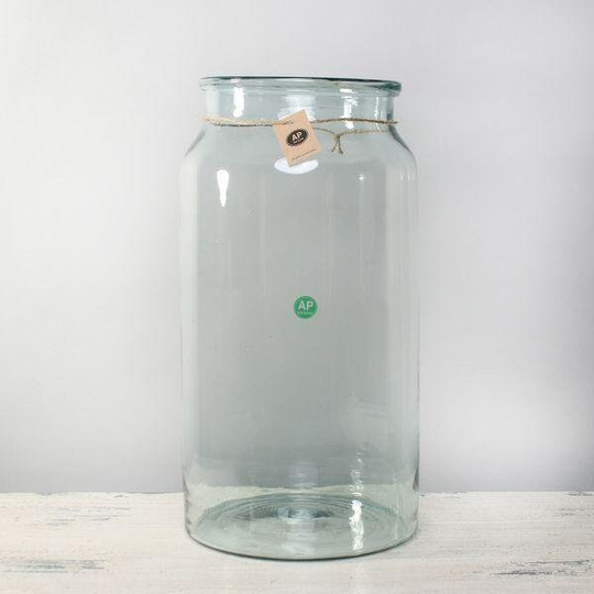 Eco Elegant Garden Jar | 43cm Glass Cylinder Vase - Fast & Free UK Delivery