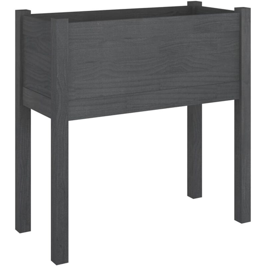 Vidaxl - Garden Planter Grey 70x31x70 cm Solid Pinewood Grey