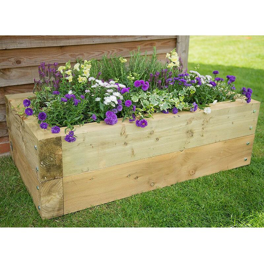 Forest - Raised Sleeper Rectangular Garden Bed Planter