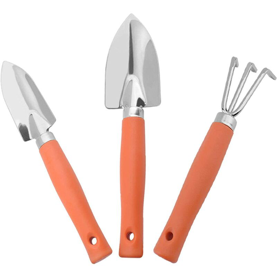 Devenirriche - Mini Garden Tools Set, 3PCS Mini Gardening Tools, Garden Plant Tool Set, Spade, Shovel & Rakes, Mini Gardening Kit, Indoor & Outdoor