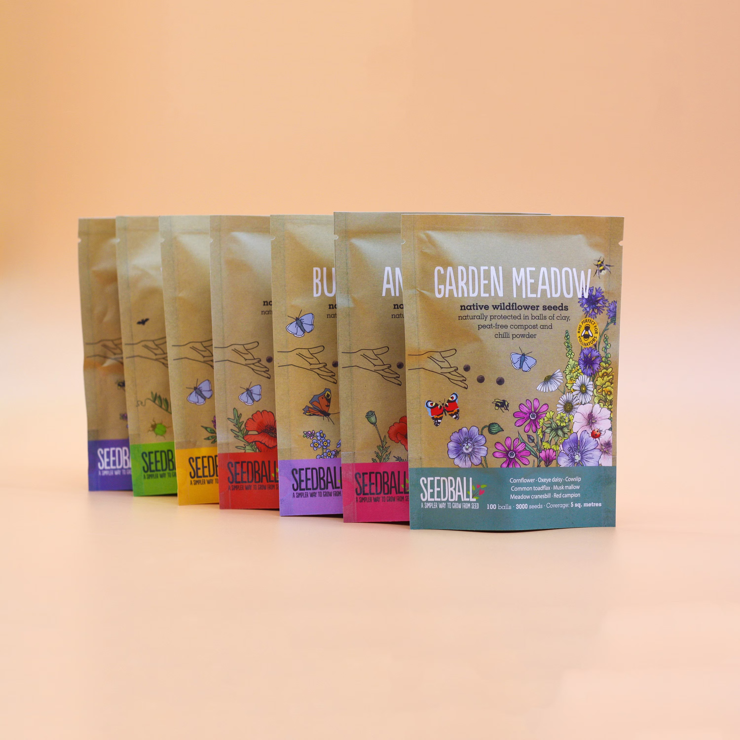 Wildflower Seed Scatter Packets - 100 Balls
