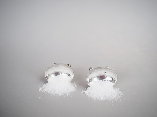 Pair Of Salt Dishes, Antique Ep Silver, Vintage, Ball Feet, Table Salt, 6/3cm