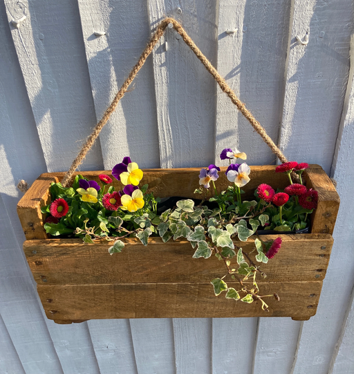 Rustic Wall Fence Hanging Planter, Handmade,