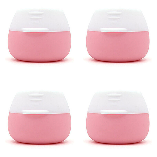 Pesce - 4pcs 20ML travel packing box silicone, medicine box Pink