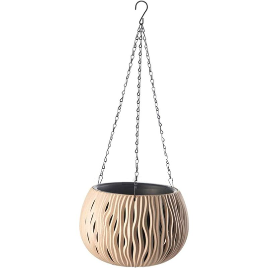 Hanging Planter Flower Pots Indoor Outdoor Balcony Patio Hanging Basket Home Decor - Coffee