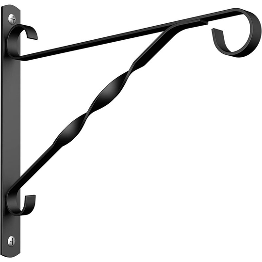 Hanging Plants Bracket Planter Hooks Hangers for Outdoor Flower Baskets Pot Bird Feeder, 25*23cm
