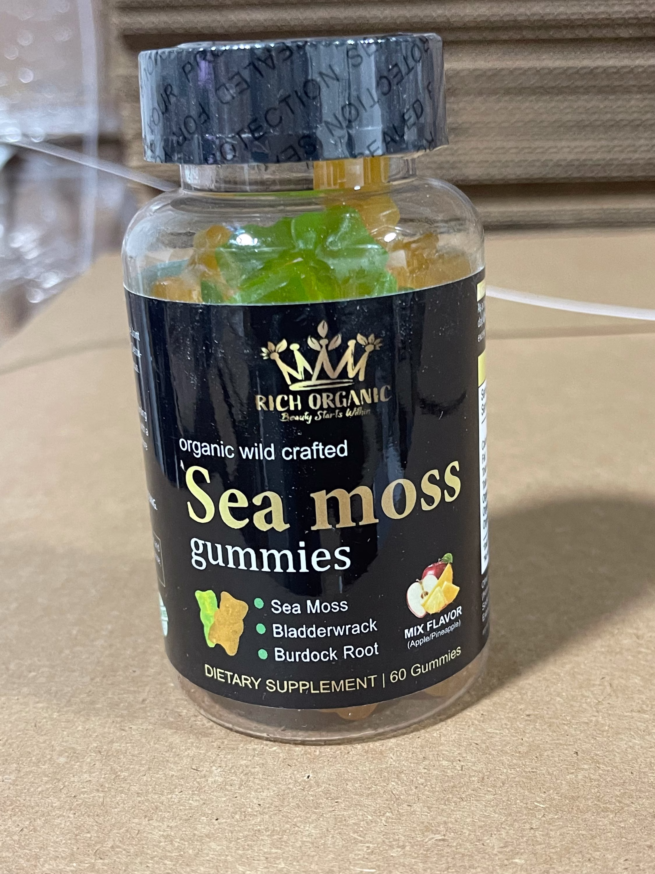 Sea Moss Gummies All Organic, Keto, 0 Grams Of Sugar All The Minerals Your Body Needs, 30 Day Supply , Pineapple Apple