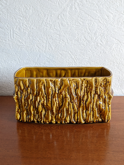 Vintage 1950S Arthur Wood Pottery Bracken Bark Effect Planter - Mid Century