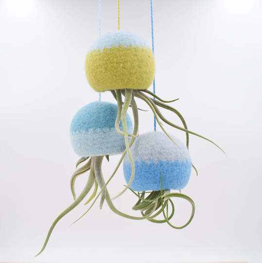 Air Planter/Octopus Air Plant Hanger Hanging Gift Unique Holder Jellyfish Tillandsia Set Of Three