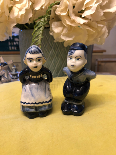 Delft Salt & Pepper Shakers Vintage Collectible