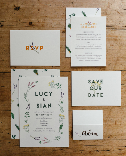 Herb Garden Wedding Stationery Collection