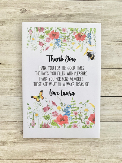 Personalised Seed Packets Envelopes For Thank You Gift , Thank Token