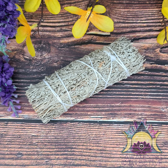 Blue Sage, Grandmother Smudge Stick, Wand, Smoke Cleanse, Bundle, Herbs, Hand Wrapped, Ethically Sourced, Consciously Collected