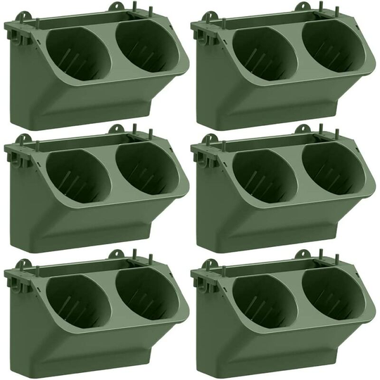 Vertical Flower Pot Garden Planter Wall Pocket Self-watering Flower Pot Wall Mount Holder Dark Green For Indoor Outdoor 6pcs