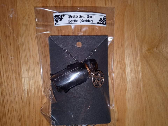 Protection Spell Bottle Necklace